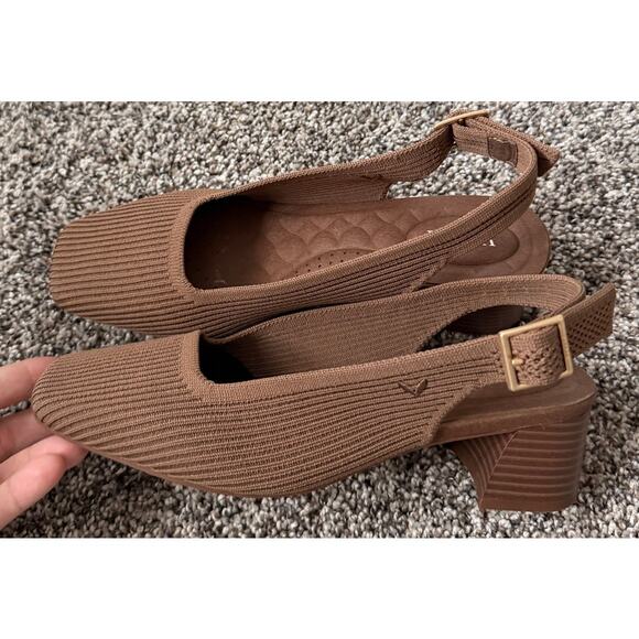 VIVAIA square-toe block heels melody slingback pro women's size 37.5 - Picture 1 of 6